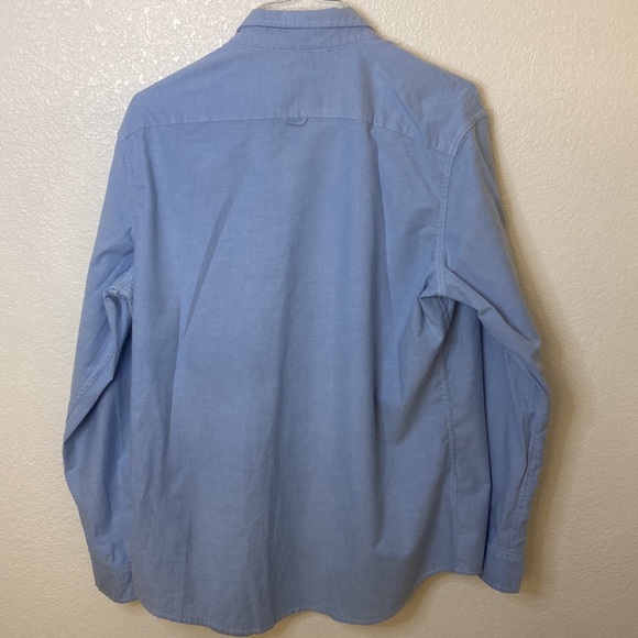 Large long sleeve George blue button up dress shirt. - Picture 2 of 3